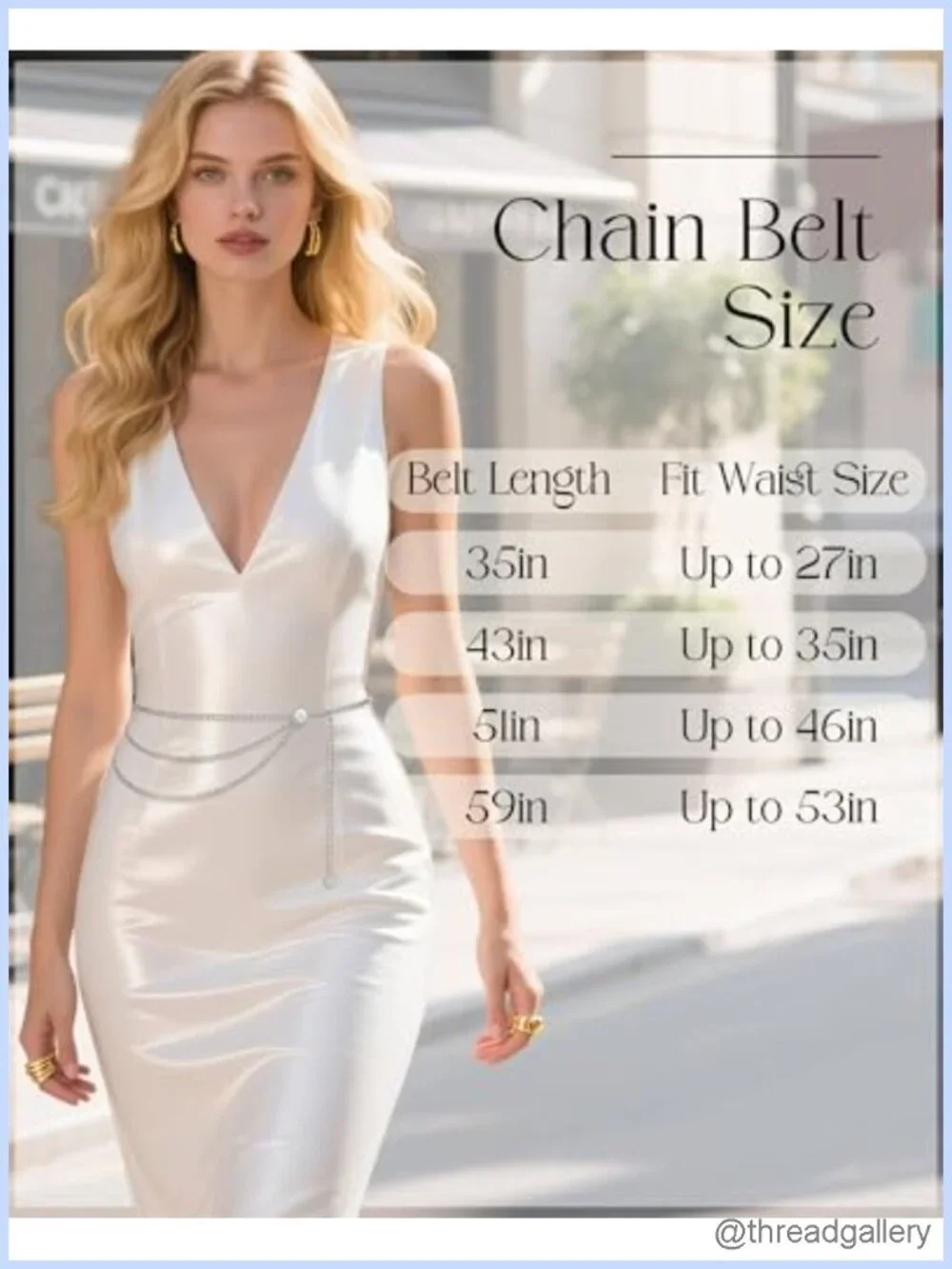 Multilayer Metal Chain Waist Belt Adjustable Dress Accessory